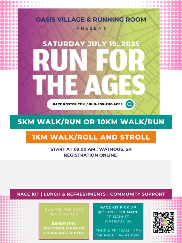 Run For The Ages watrous fun run 5k 10k or 1k